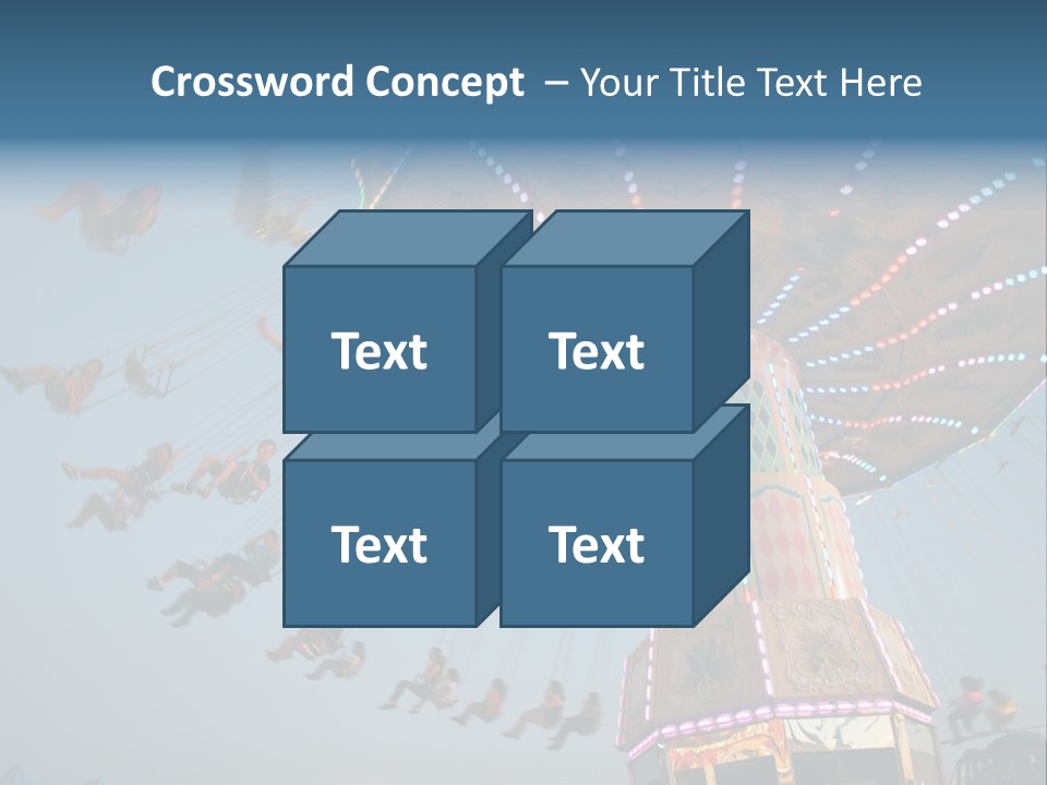 A Merry Go Round Ride With People On It PowerPoint Template