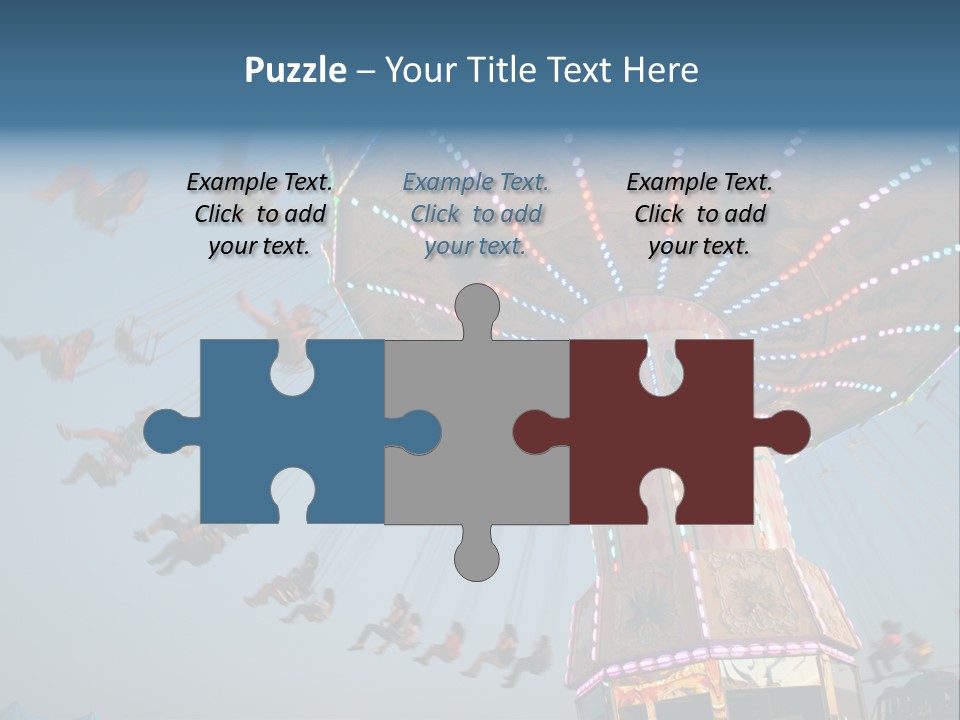 A Merry Go Round Ride With People On It PowerPoint Template