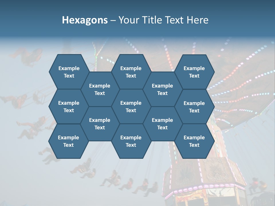 A Merry Go Round Ride With People On It PowerPoint Template