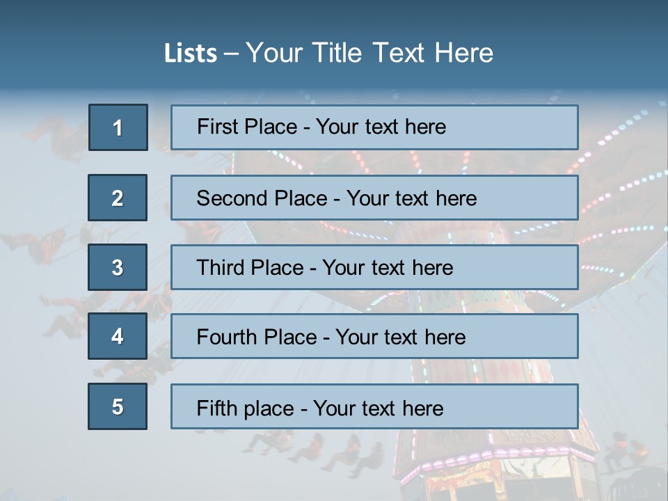 A Merry Go Round Ride With People On It PowerPoint Template