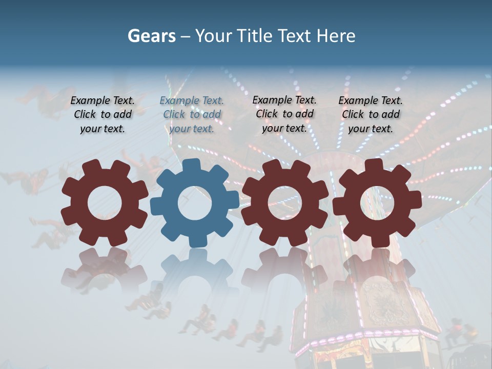 A Merry Go Round Ride With People On It PowerPoint Template