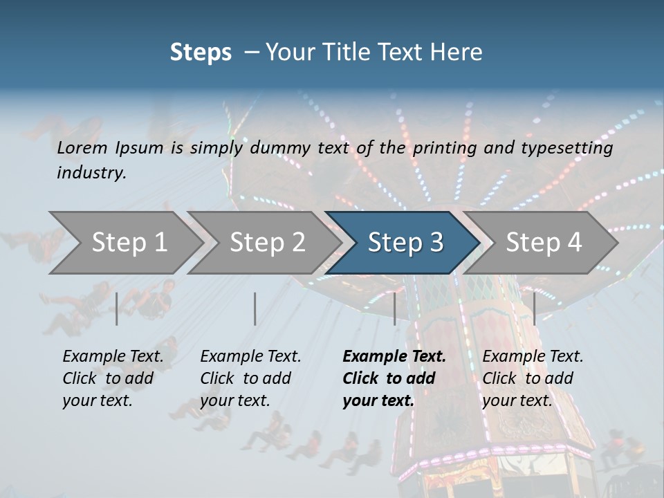 A Merry Go Round Ride With People On It PowerPoint Template