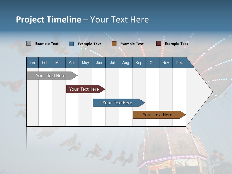 A Merry Go Round Ride With People On It PowerPoint Template