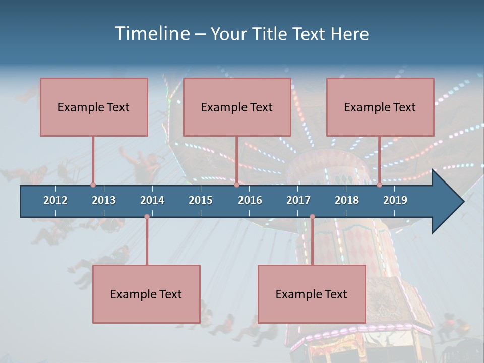 A Merry Go Round Ride With People On It PowerPoint Template