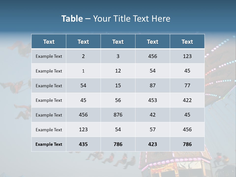 A Merry Go Round Ride With People On It PowerPoint Template