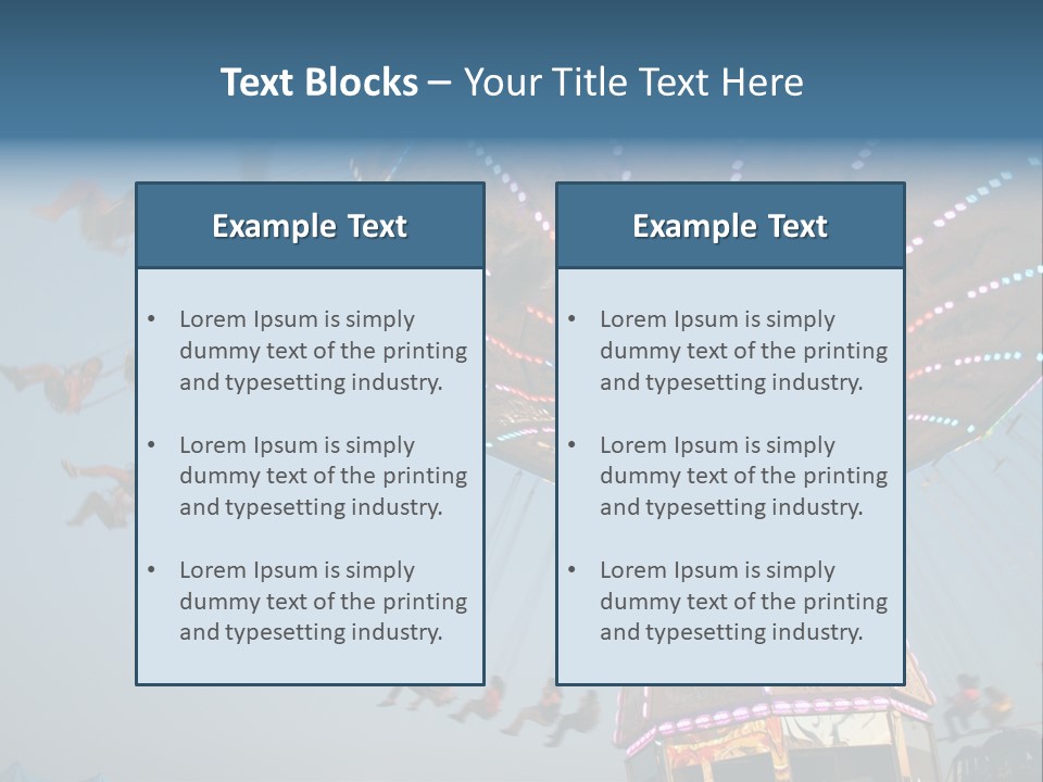 A Merry Go Round Ride With People On It PowerPoint Template