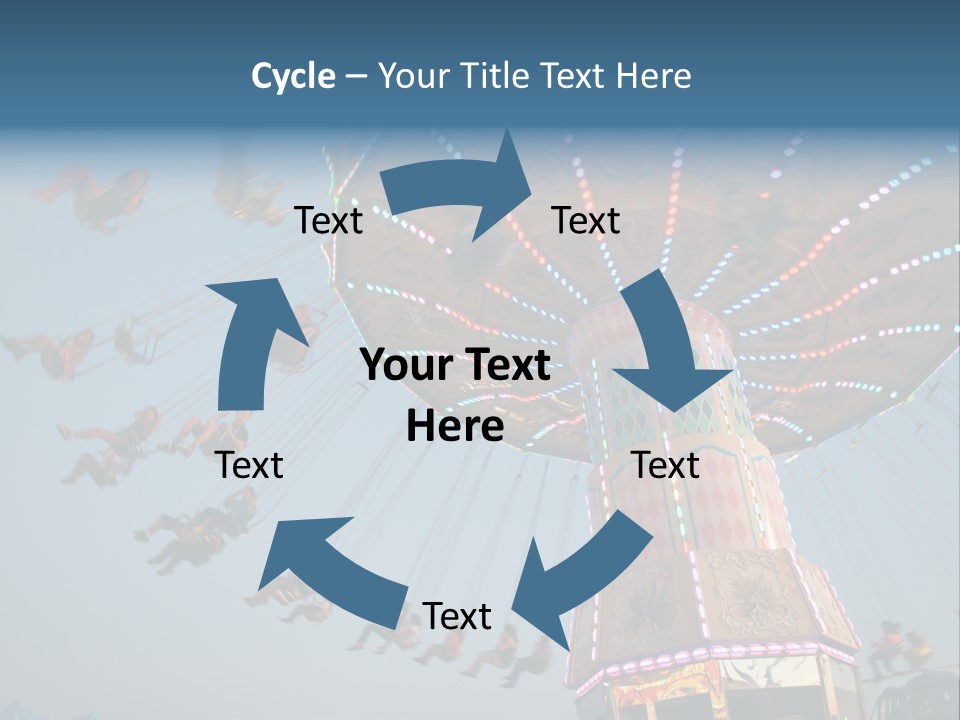 A Merry Go Round Ride With People On It PowerPoint Template
