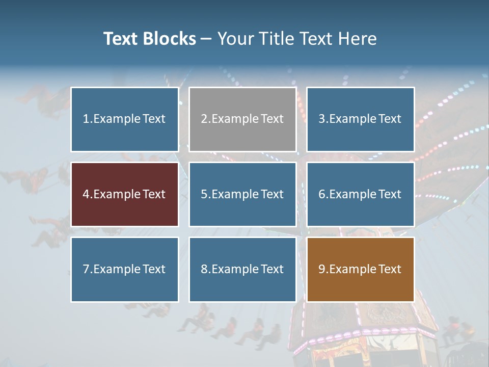 A Merry Go Round Ride With People On It PowerPoint Template