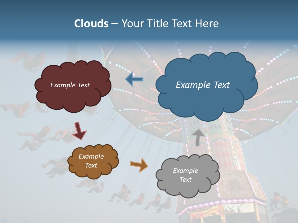 A Merry Go Round Ride With People On It PowerPoint Template
