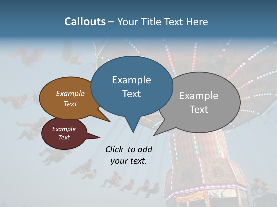 A Merry Go Round Ride With People On It PowerPoint Template