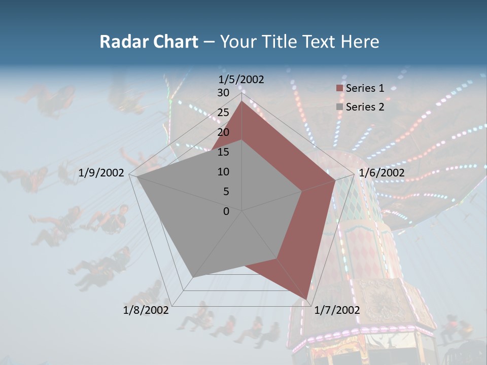A Merry Go Round Ride With People On It PowerPoint Template