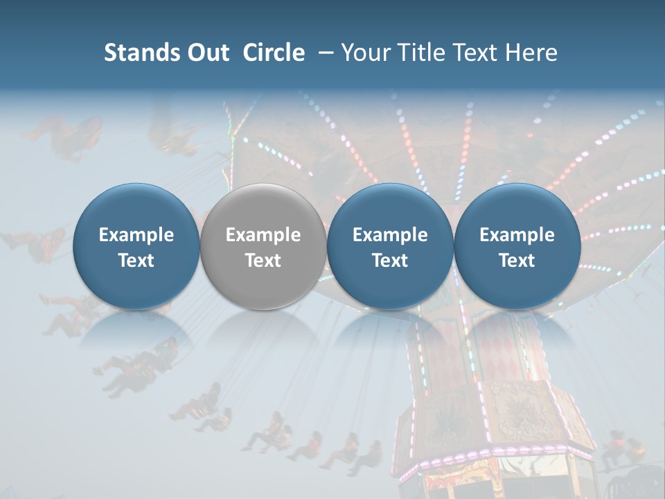 A Merry Go Round Ride With People On It PowerPoint Template