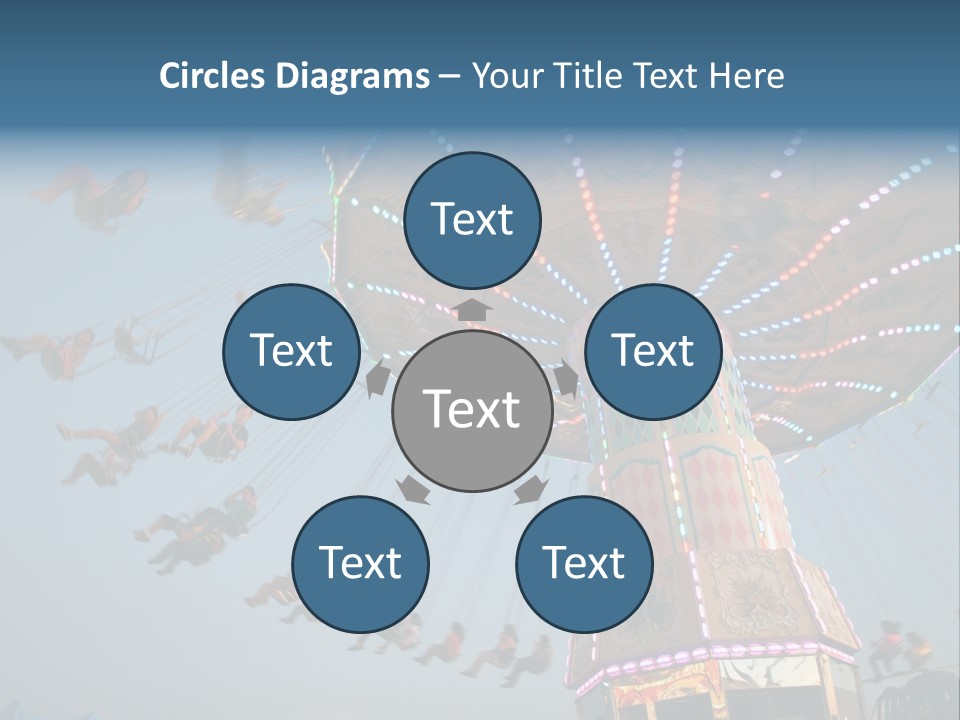 A Merry Go Round Ride With People On It PowerPoint Template