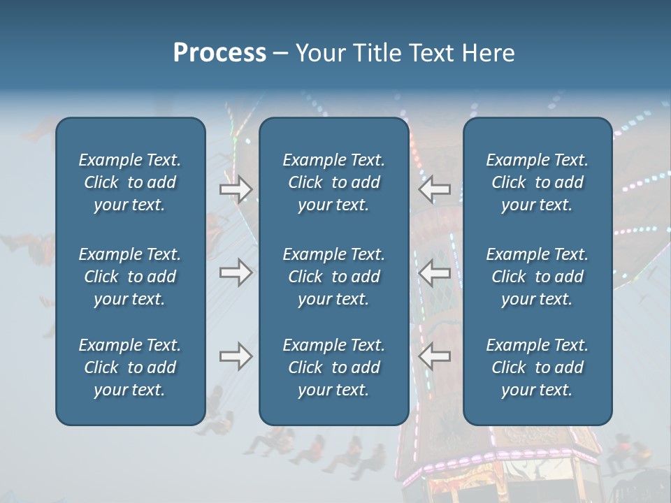 A Merry Go Round Ride With People On It PowerPoint Template