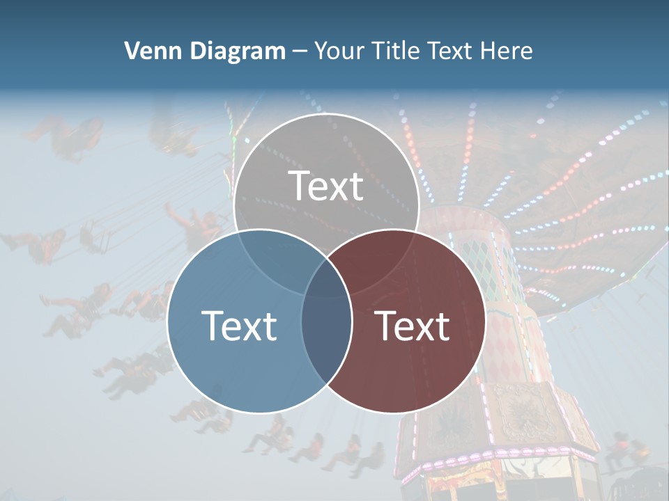 A Merry Go Round Ride With People On It PowerPoint Template