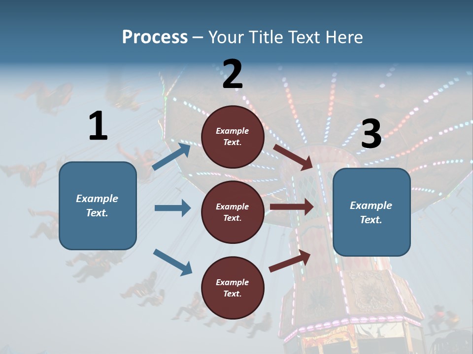 A Merry Go Round Ride With People On It PowerPoint Template