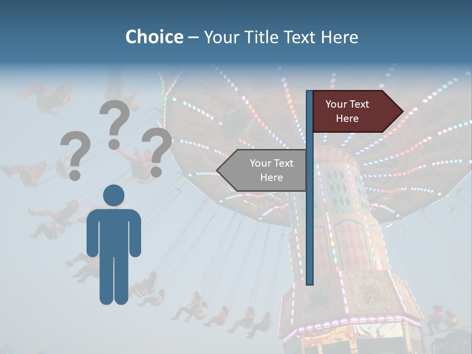 A Merry Go Round Ride With People On It PowerPoint Template