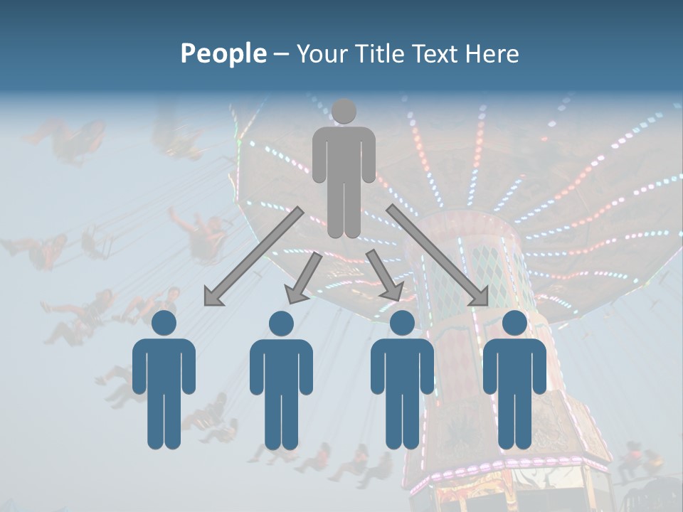 A Merry Go Round Ride With People On It PowerPoint Template