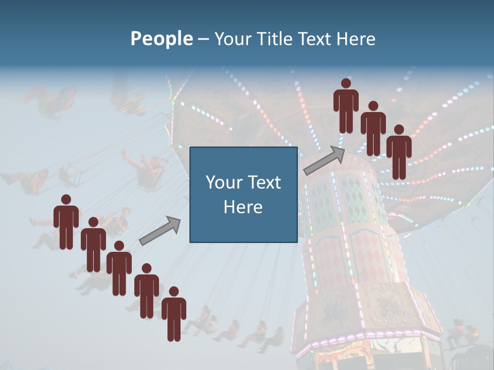 A Merry Go Round Ride With People On It PowerPoint Template