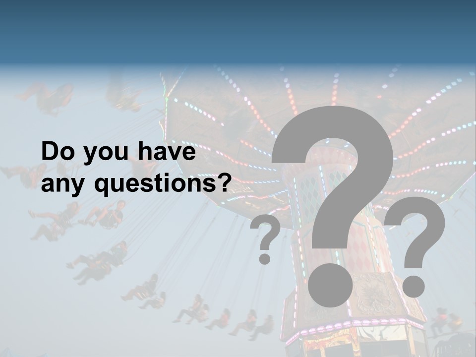 A Merry Go Round Ride With People On It PowerPoint Template