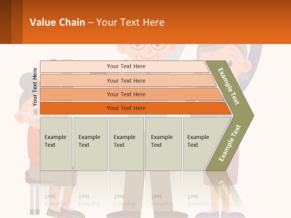An Elderly Couple Exercising With Dumbbells And An Elderly Woman PowerPoint Template