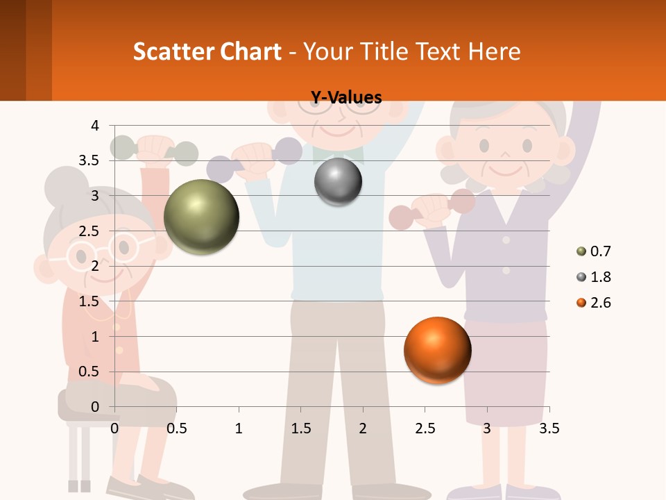 An Elderly Couple Exercising With Dumbbells And An Elderly Woman PowerPoint Template