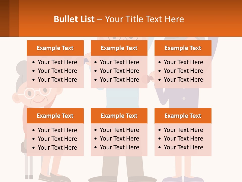 An Elderly Couple Exercising With Dumbbells And An Elderly Woman PowerPoint Template