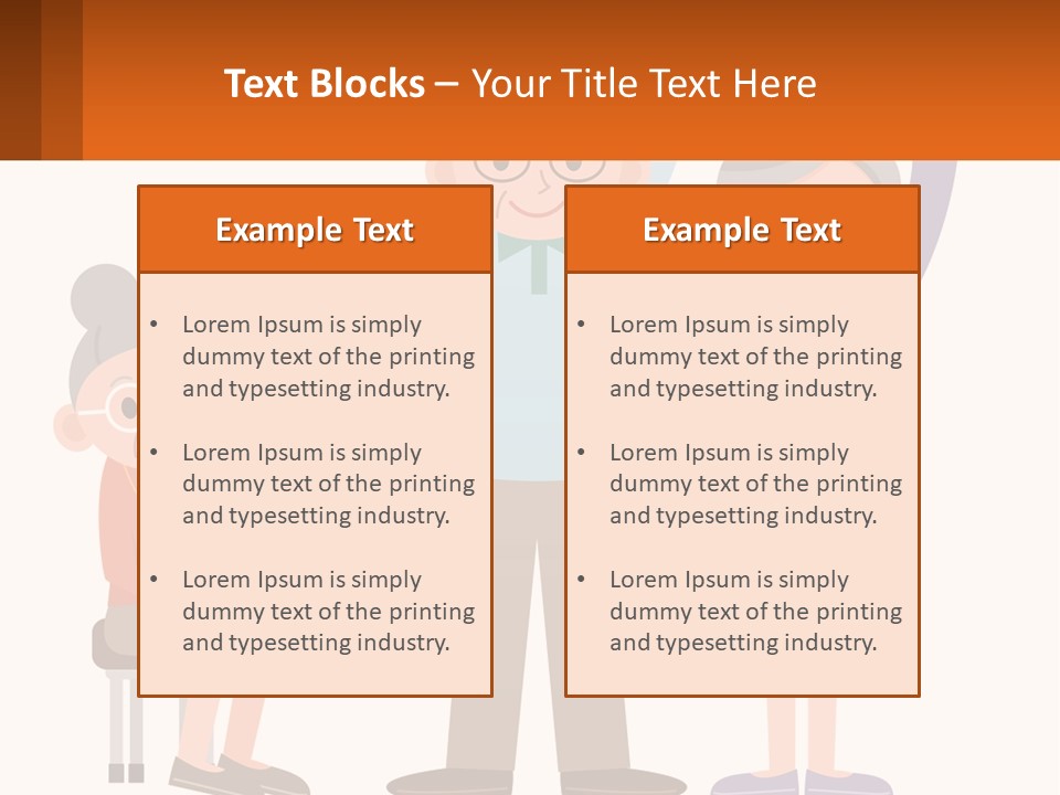 An Elderly Couple Exercising With Dumbbells And An Elderly Woman PowerPoint Template