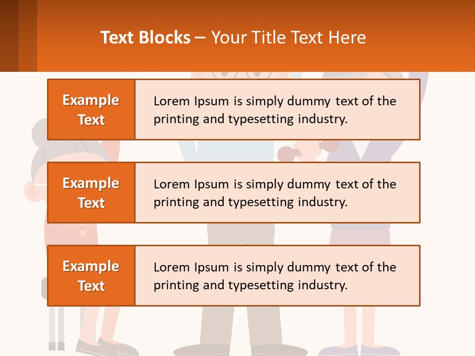 An Elderly Couple Exercising With Dumbbells And An Elderly Woman PowerPoint Template