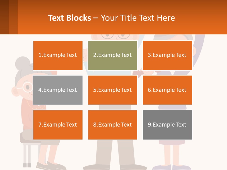 An Elderly Couple Exercising With Dumbbells And An Elderly Woman PowerPoint Template