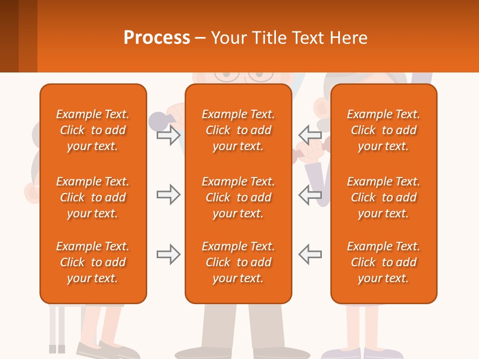 An Elderly Couple Exercising With Dumbbells And An Elderly Woman PowerPoint Template