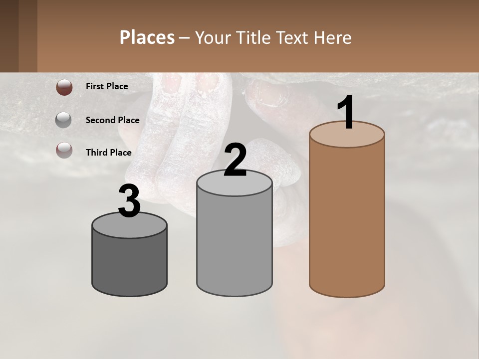 A Person Is Holding Their Hand Up To A Rock PowerPoint Template