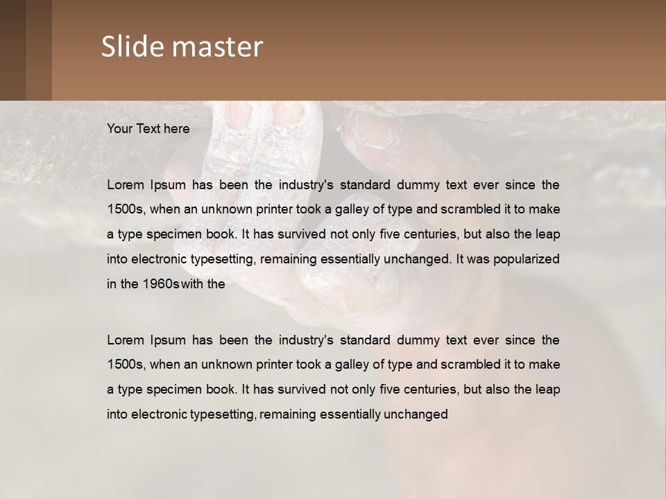 A Person Is Holding Their Hand Up To A Rock PowerPoint Template