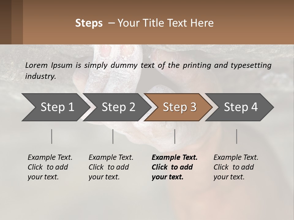 A Person Is Holding Their Hand Up To A Rock PowerPoint Template