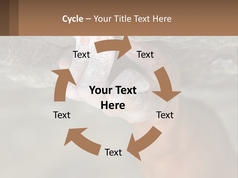 A Person Is Holding Their Hand Up To A Rock PowerPoint Template