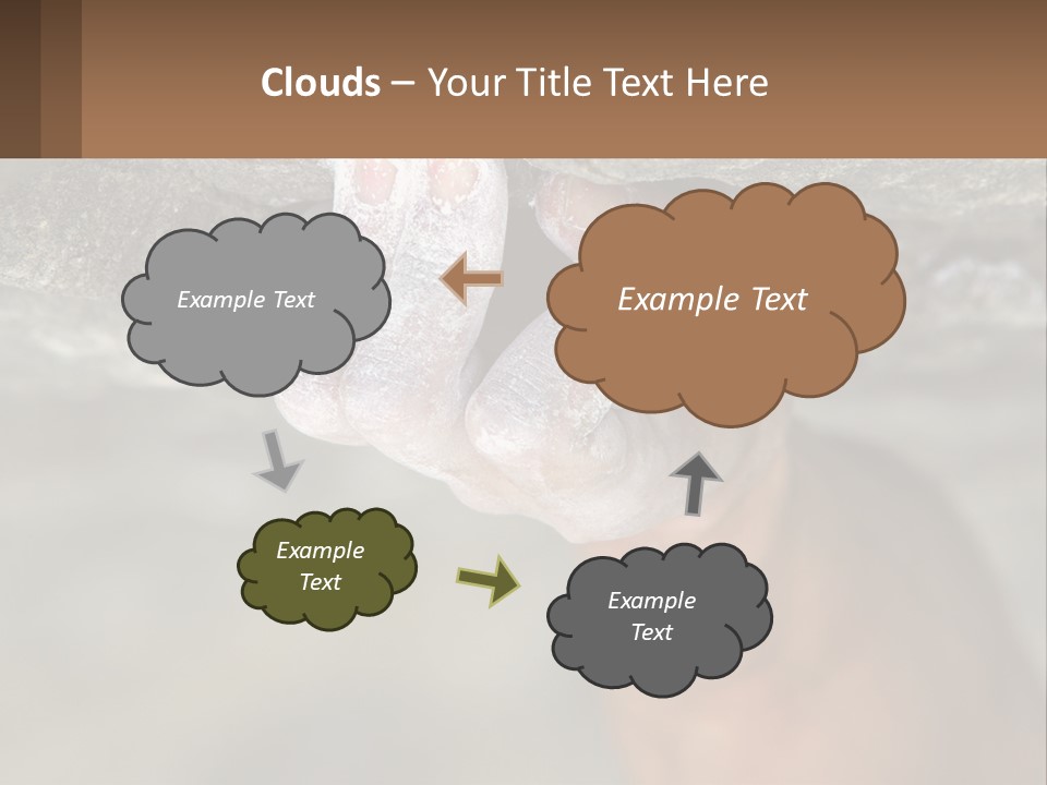 A Person Is Holding Their Hand Up To A Rock PowerPoint Template