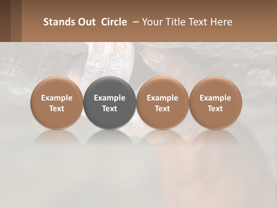 A Person Is Holding Their Hand Up To A Rock PowerPoint Template