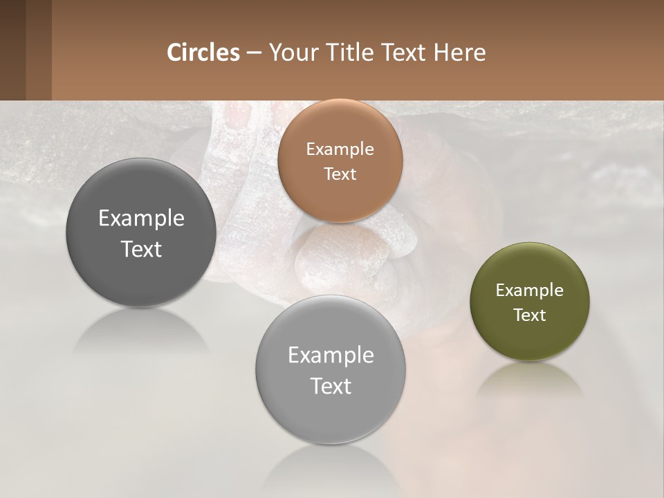 A Person Is Holding Their Hand Up To A Rock PowerPoint Template