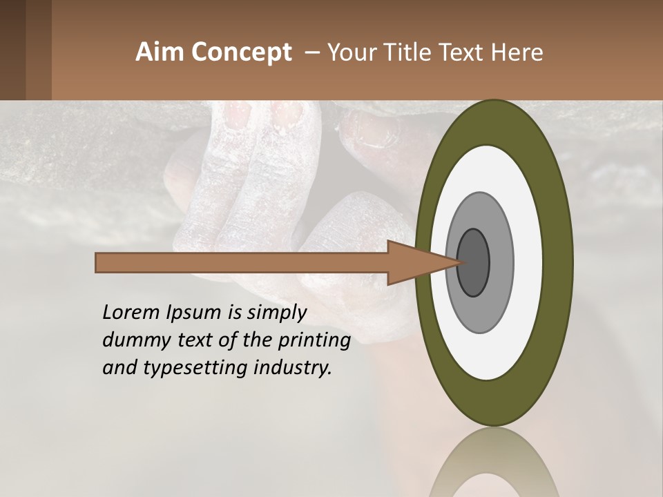 A Person Is Holding Their Hand Up To A Rock PowerPoint Template