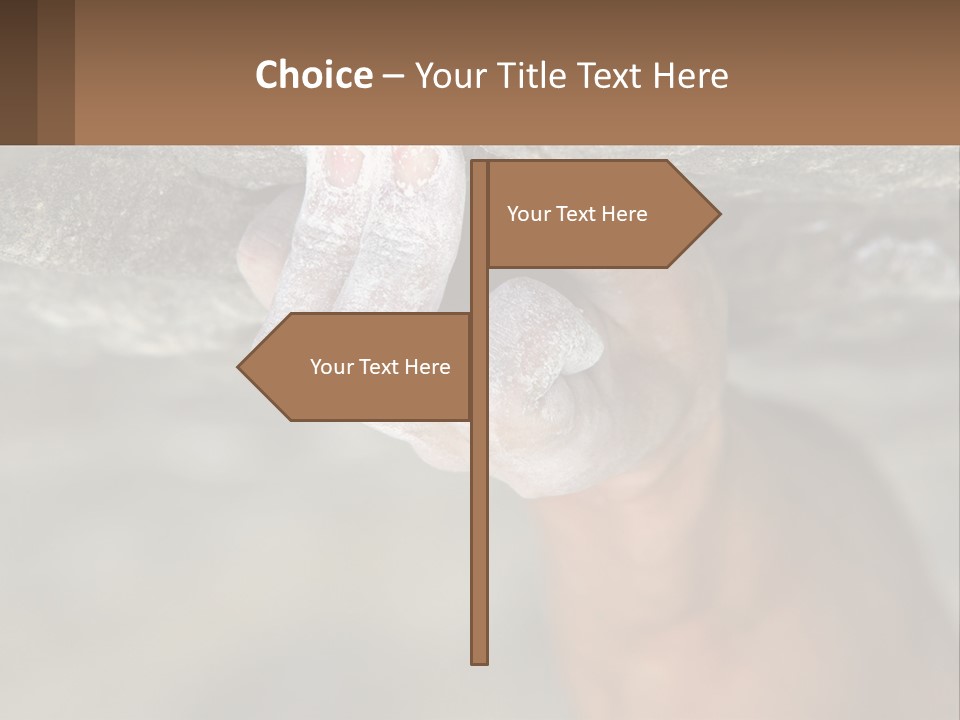 A Person Is Holding Their Hand Up To A Rock PowerPoint Template