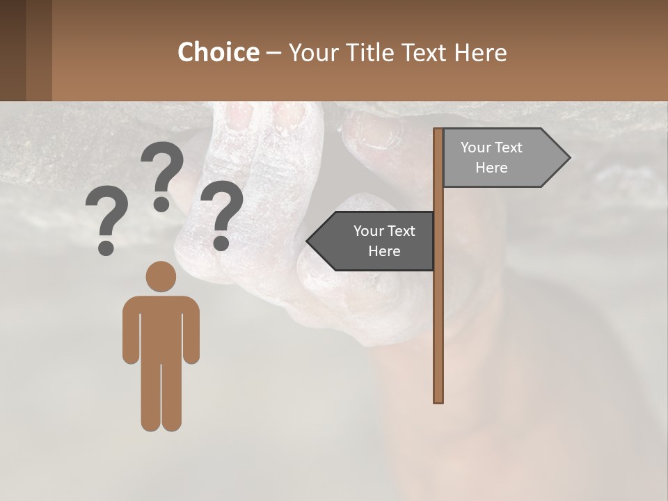 A Person Is Holding Their Hand Up To A Rock PowerPoint Template