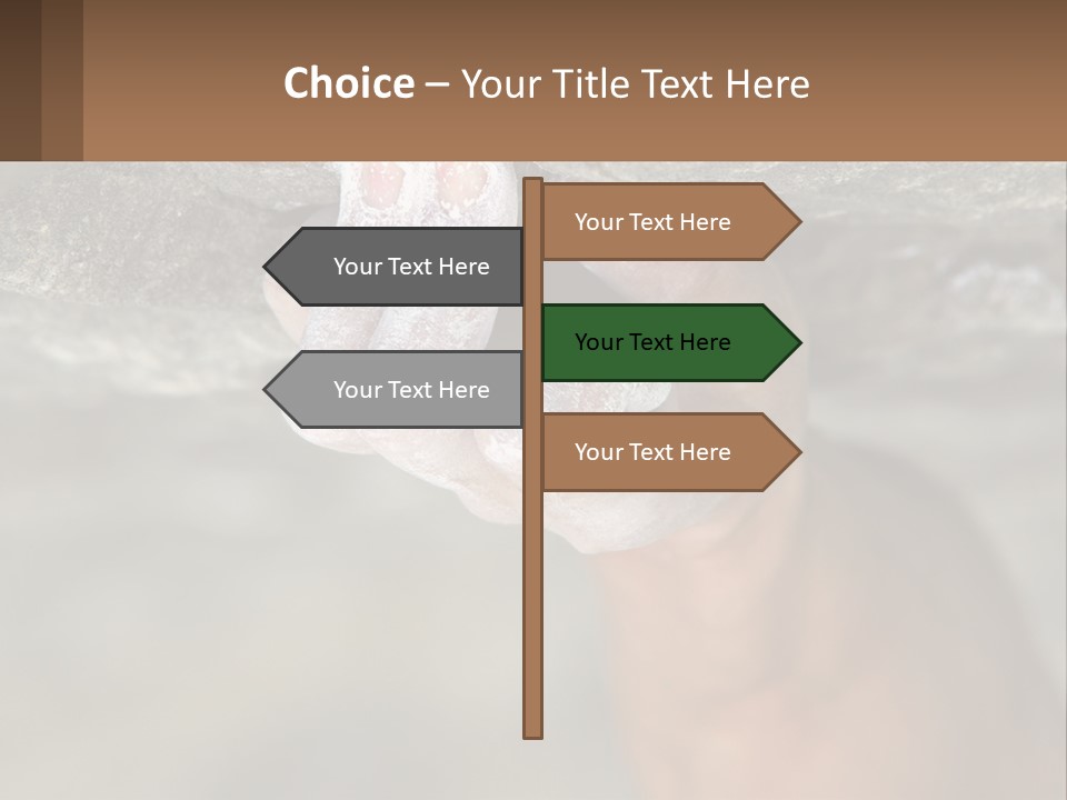 A Person Is Holding Their Hand Up To A Rock PowerPoint Template