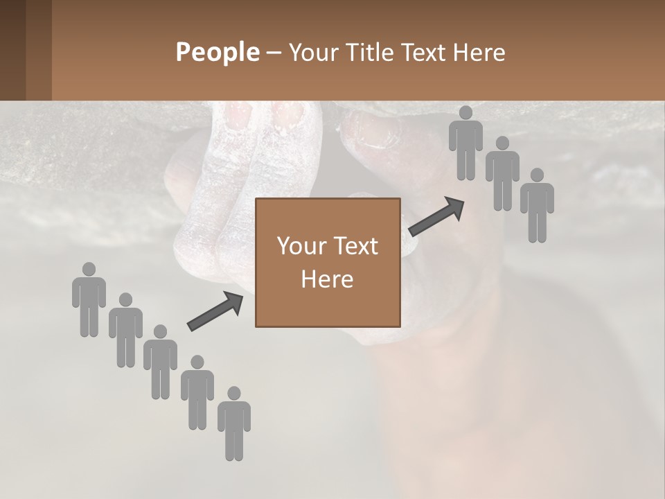 A Person Is Holding Their Hand Up To A Rock PowerPoint Template