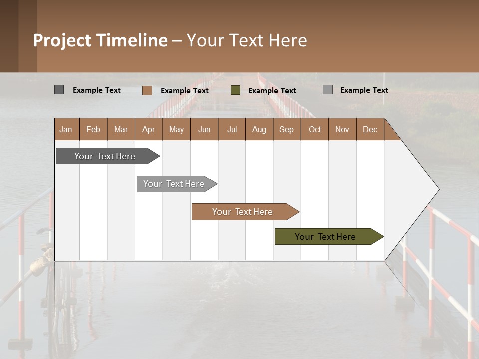 A Person Riding A Bike Across A Flooded Bridge PowerPoint Template