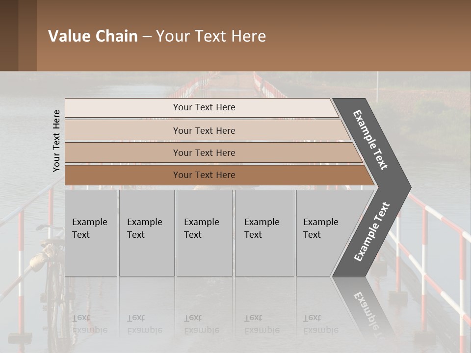 A Person Riding A Bike Across A Flooded Bridge PowerPoint Template