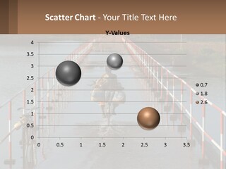 A Person Riding A Bike Across A Flooded Bridge PowerPoint Template