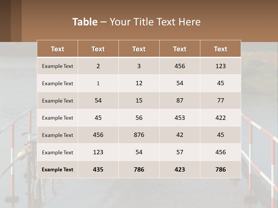 A Person Riding A Bike Across A Flooded Bridge PowerPoint Template
