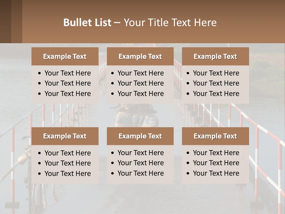 A Person Riding A Bike Across A Flooded Bridge PowerPoint Template