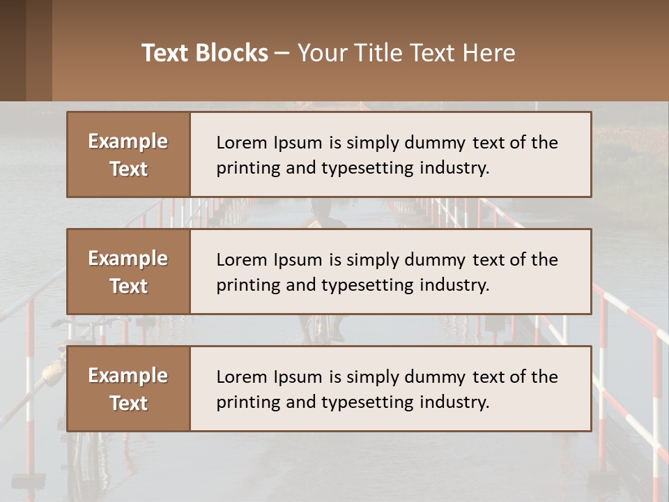 A Person Riding A Bike Across A Flooded Bridge PowerPoint Template