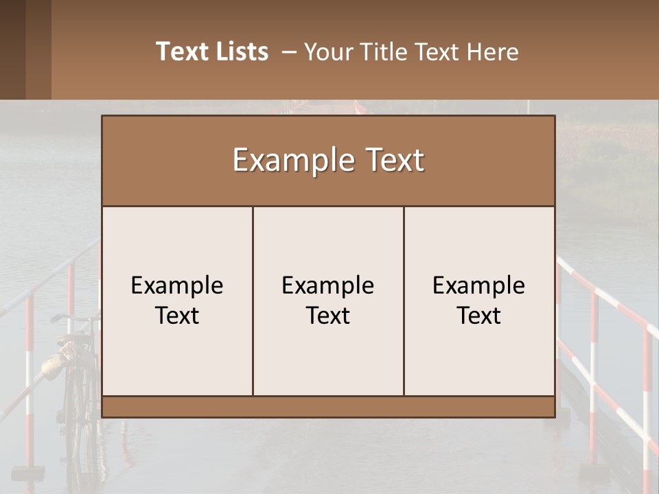 A Person Riding A Bike Across A Flooded Bridge PowerPoint Template